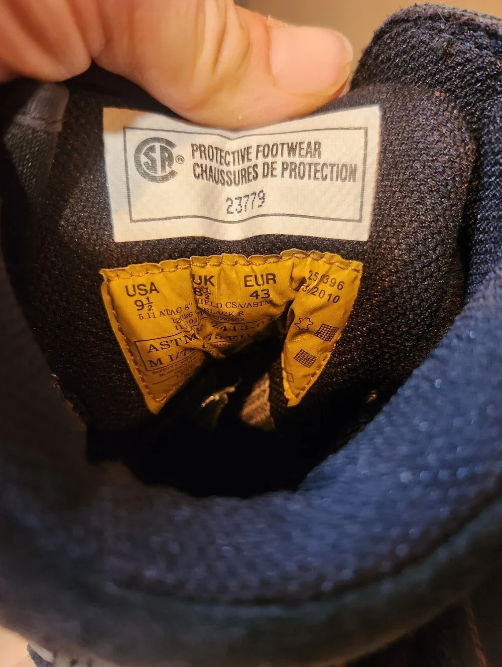5.11 Tactical Black Protective Toe Boots Size 9.5